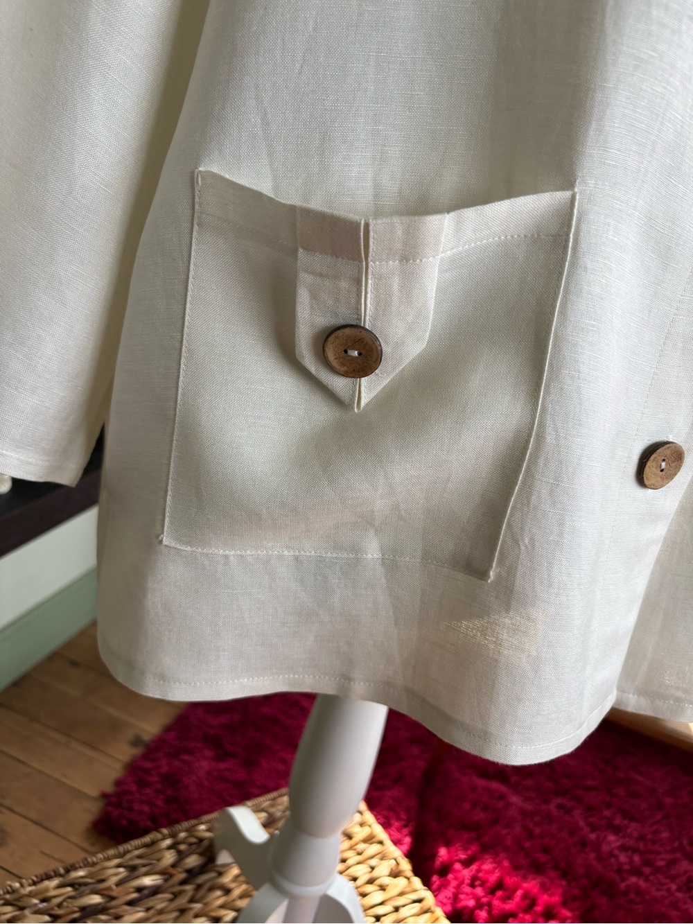 Button-Front Jacket with Patch Pockets - Picture 3 of 5